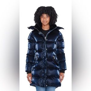 NWT Woodpecker Penguin Long Coat in All Wet Navy (Size Small)